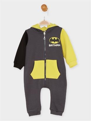 Batman Lisanslı Erkek Bebek Kapüşonlu Tulum 21654